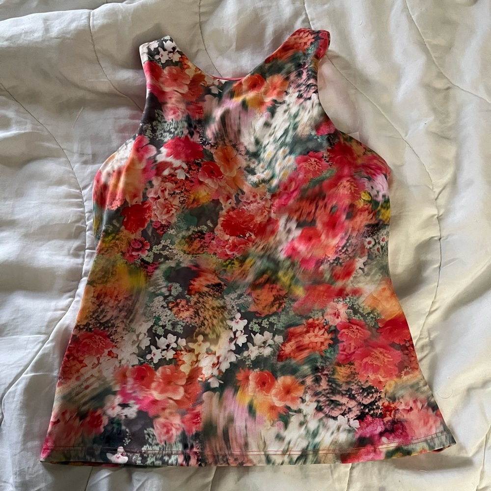 Athleta conscious support top renewed bloom spring pink - Size Small